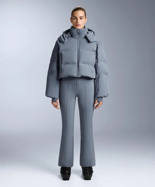 Легкая укороченная куртка с 80% пуха и 20% пера MINARDI PIUME SKI, водостойкая- Заказать в России