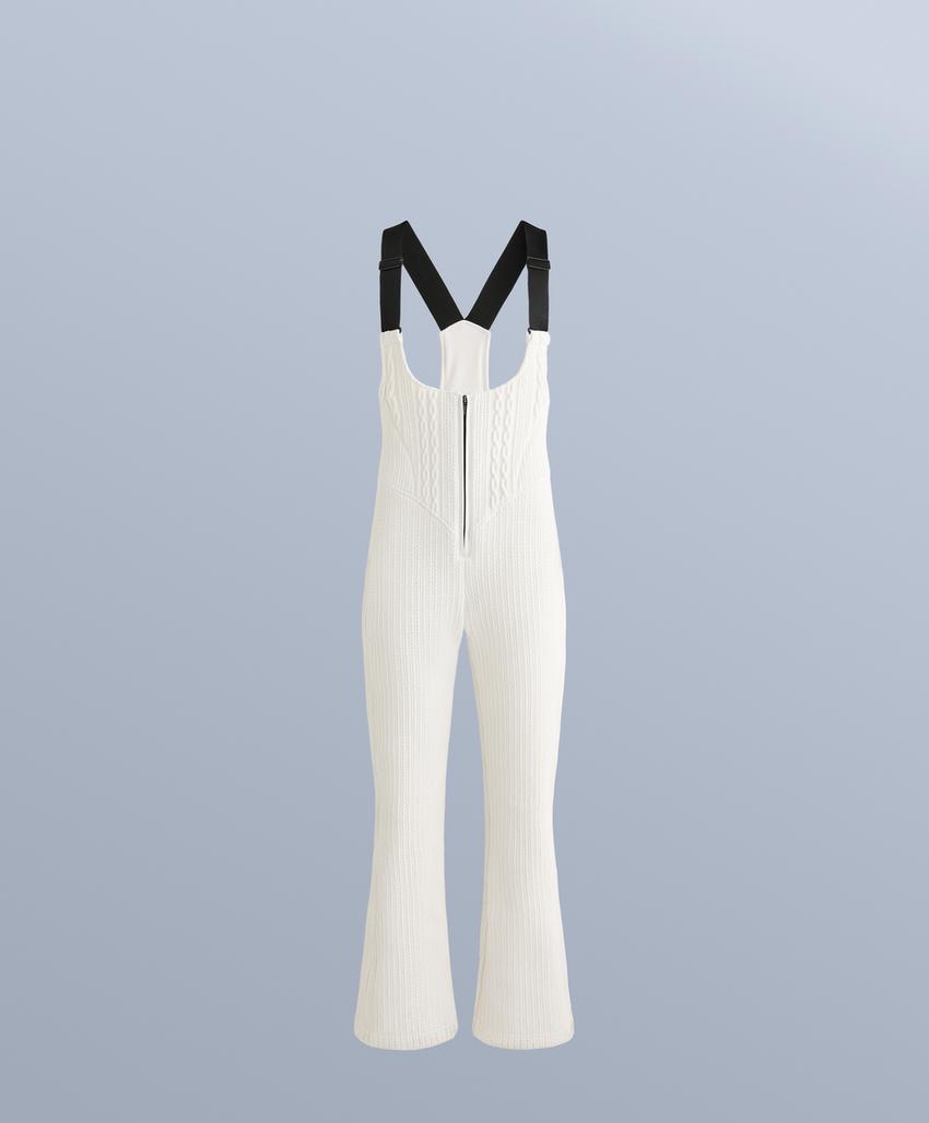 Water-resistant SKI flare dungarees