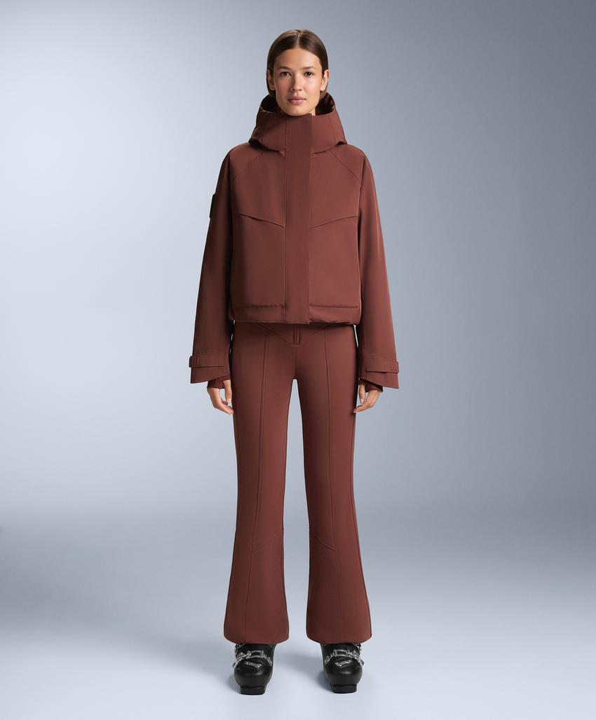 Водостойкие эластичные расклешенные брюки SKI с высокой посадкой