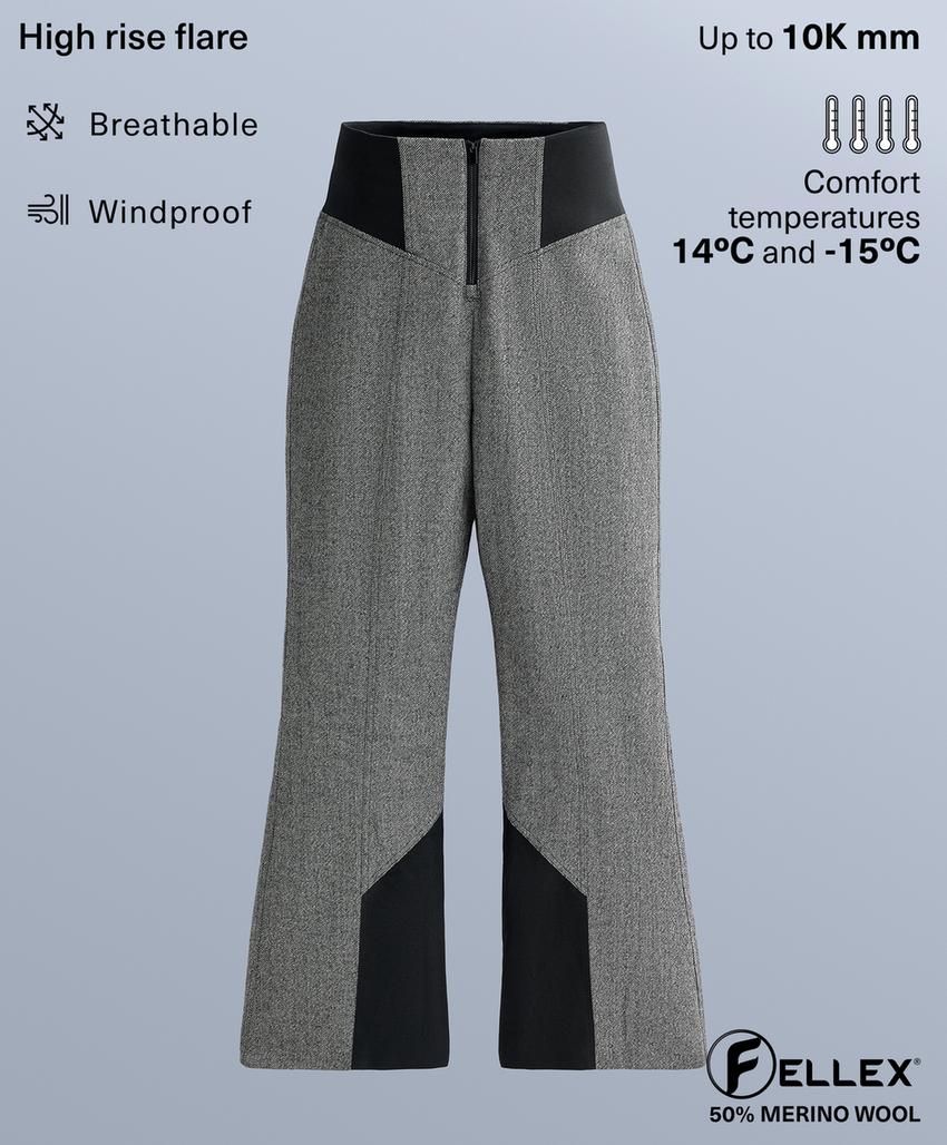 Расклешенные брюки FELLEX® Wool Blend SKI с высокой посадкой, водостойкие