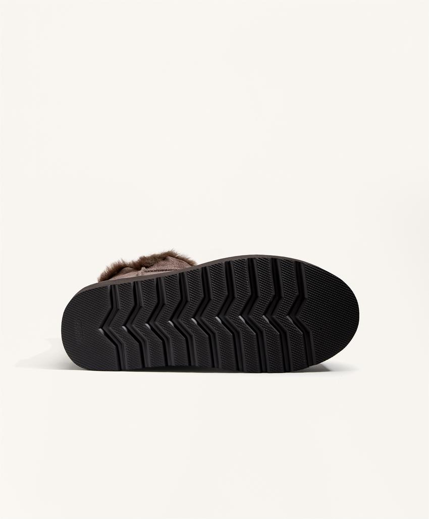 Кожаные ботинки на платформе