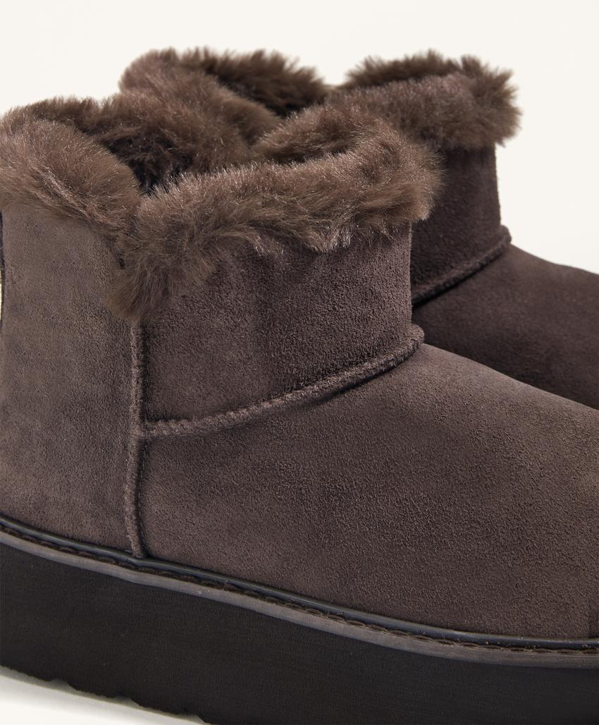 Кожаные ботинки на платформе