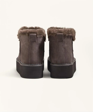 Кожаные ботинки на платформе- Заказать в России