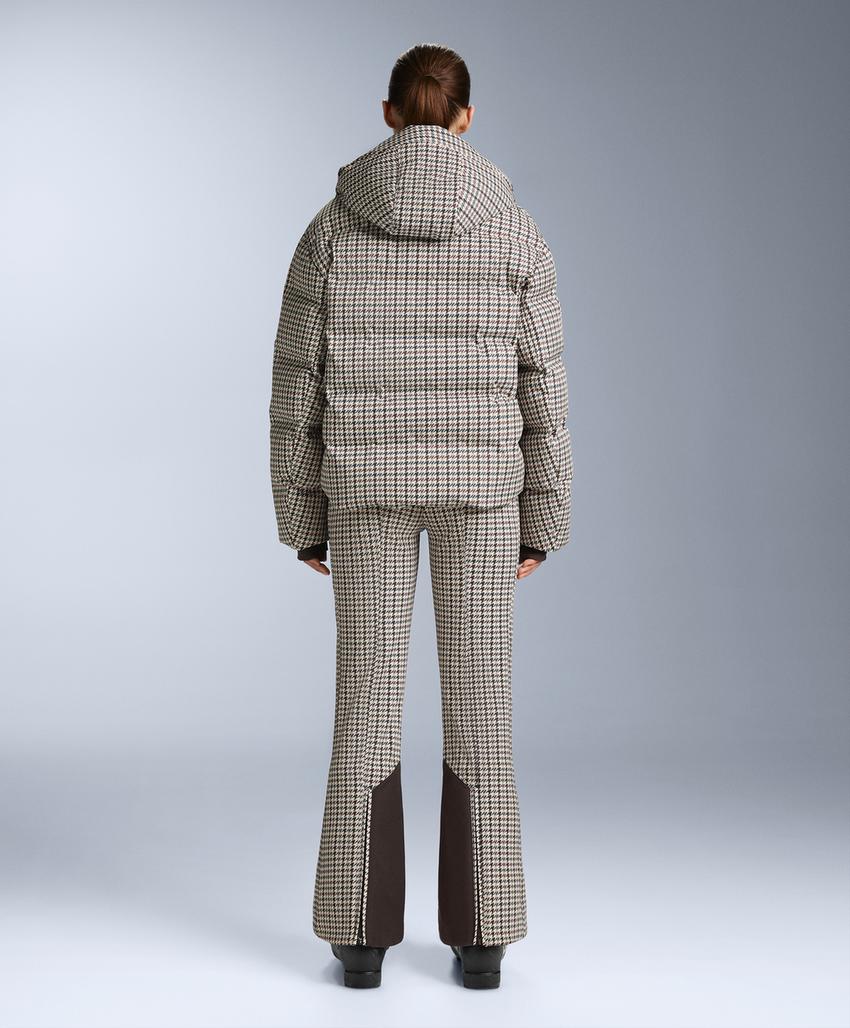 Water-resistant high-rise printed flare stretch SKI trousers