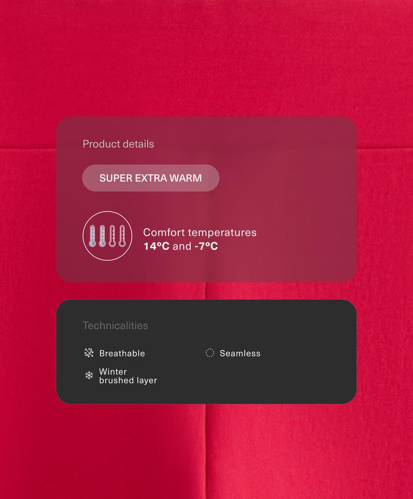 Super-extra-warm seamless 70cm high-rise ankle-length leggings