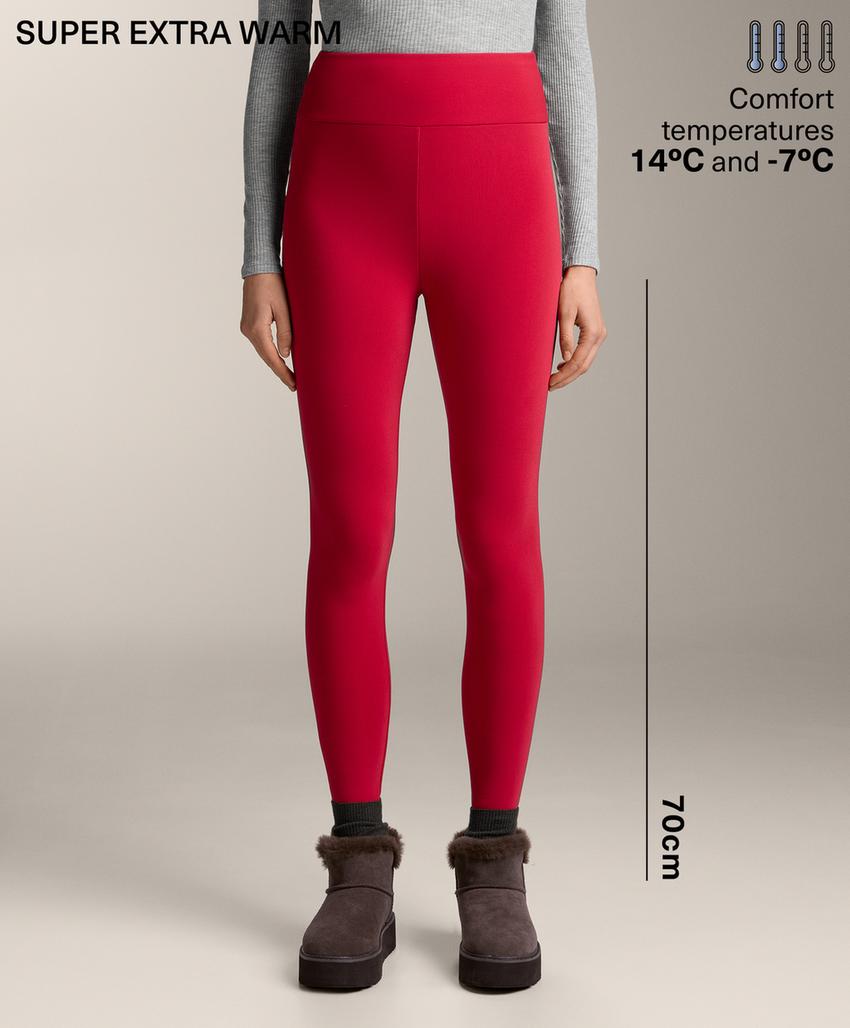 Super-extra-warm seamless 70cm high-rise ankle-length leggings