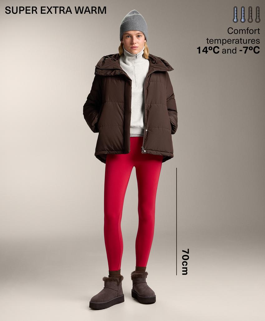 Super-extra-warm seamless 70cm high-rise ankle-length leggings