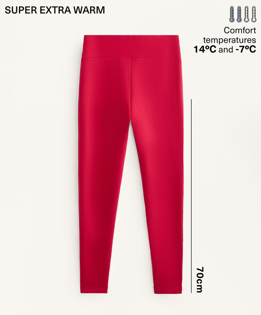 Super-extra-warm seamless 70cm high-rise ankle-length leggings