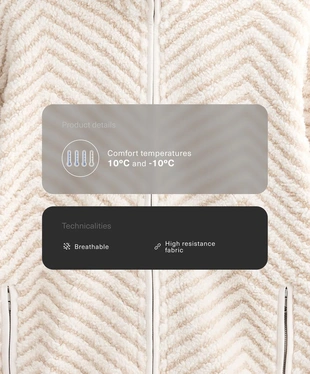 HERRINGBONE FAUX-SHEARLING JACKET- Заказать в России