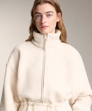 Легкий комбинезон из искусственной овчины с регулируемой талией- Заказать в России