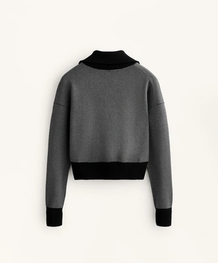 Вязаная куртка с принтом «гусиная лапка»- Заказать в России