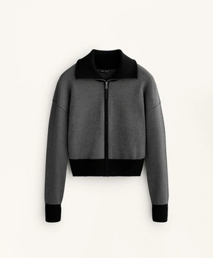 Вязаная куртка с принтом «гусиная лапка»- Заказать в России