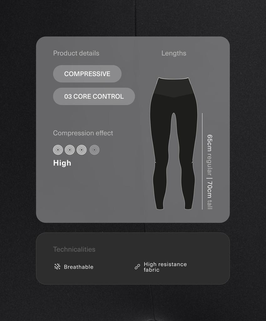 Легинсы Compressive Core Control с завышенной талией, длиной до щиколотки