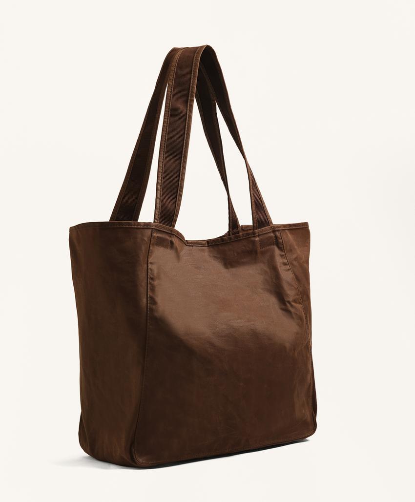 Сумка-шопер из вощеной ткани