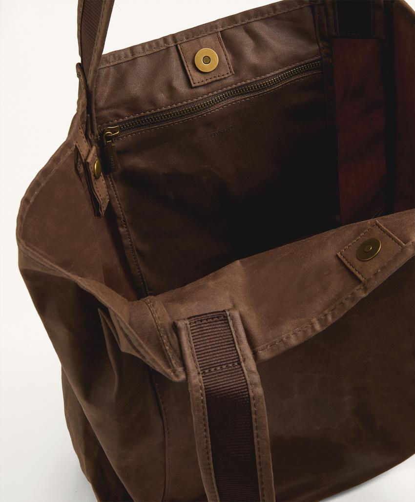 Сумка-шопер из вощеной ткани