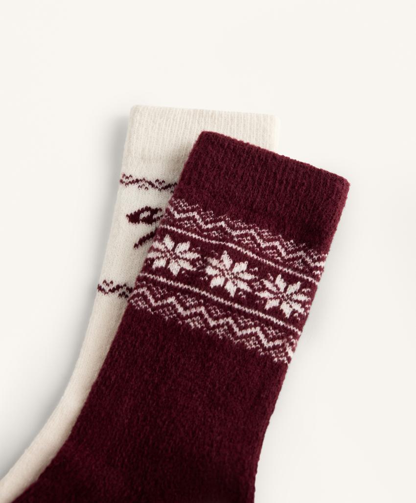 2 пары классических носков с жаккардовым узором