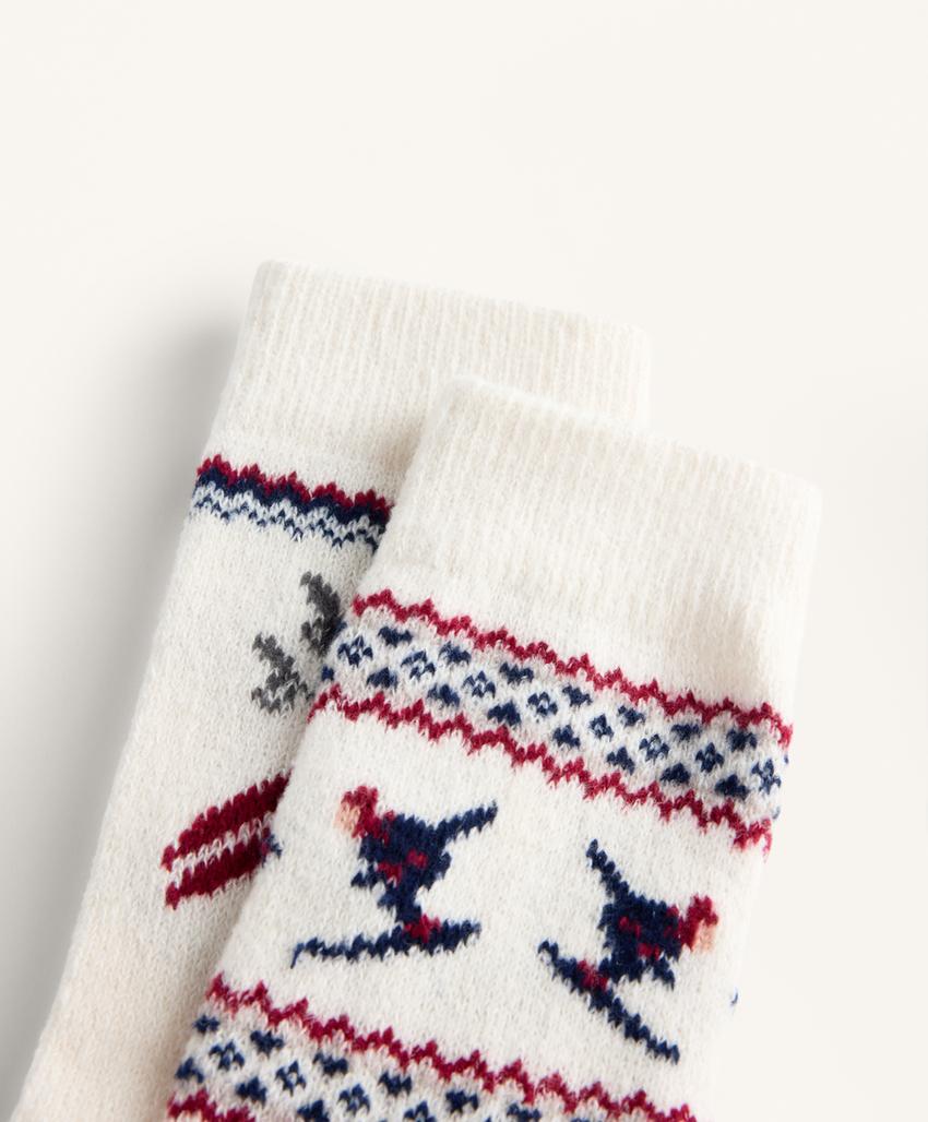 2 пары классических носков с жаккардовым узором