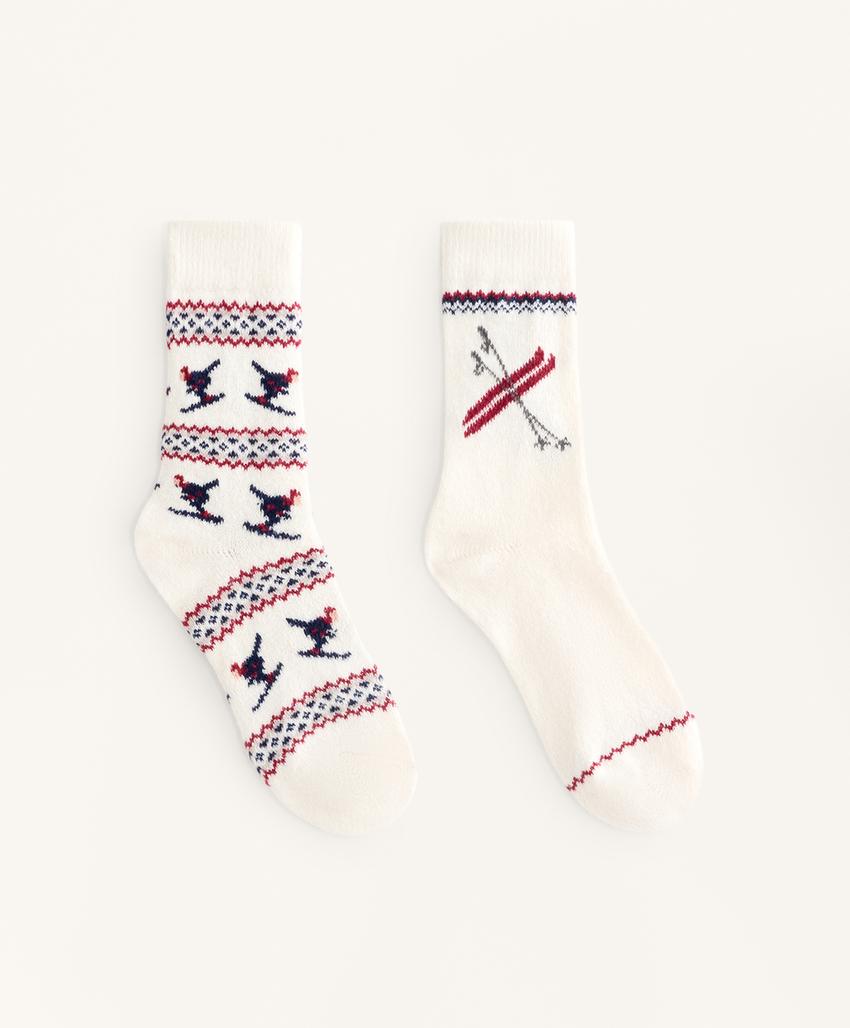 2 пары классических носков с жаккардовым узором