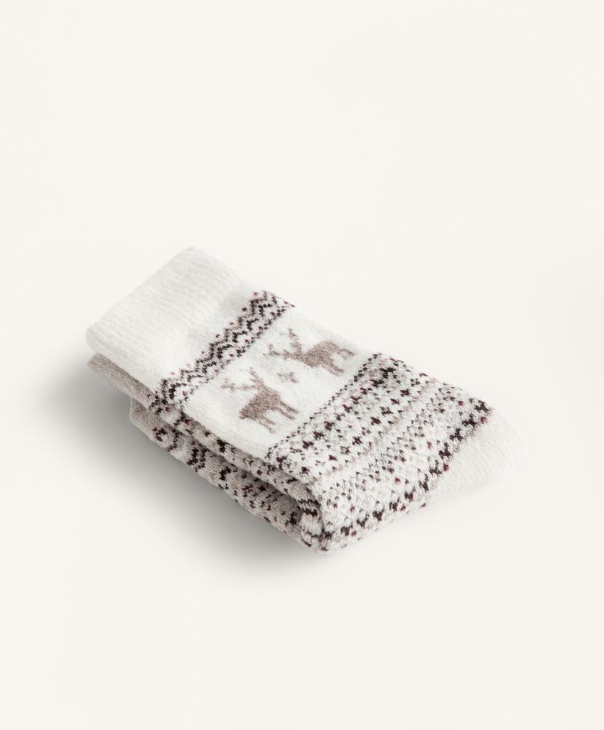 2 пары классических носков с жаккардовым узором