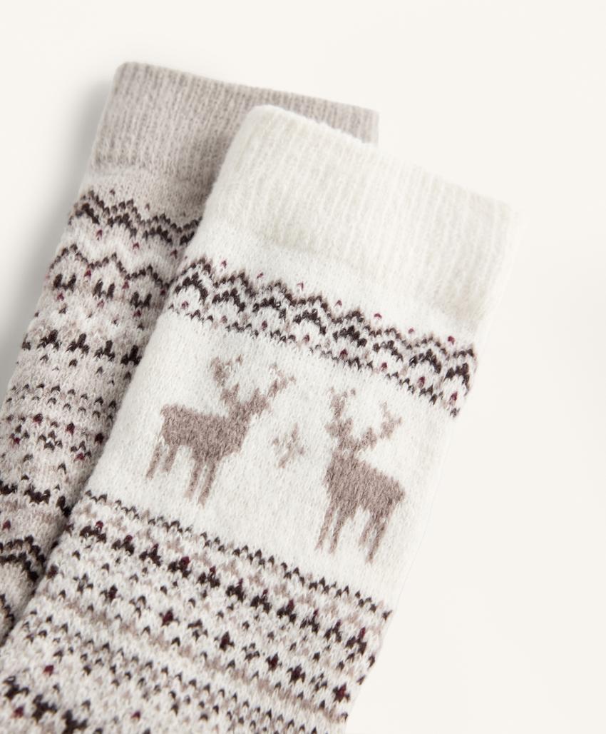 2 пары классических носков с жаккардовым узором
