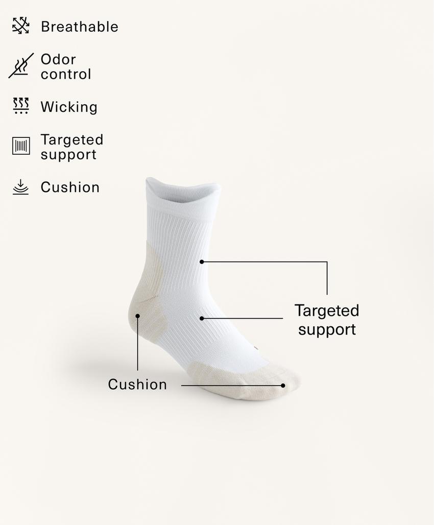 2 пары носков quarter из полиамидной смеси для бега