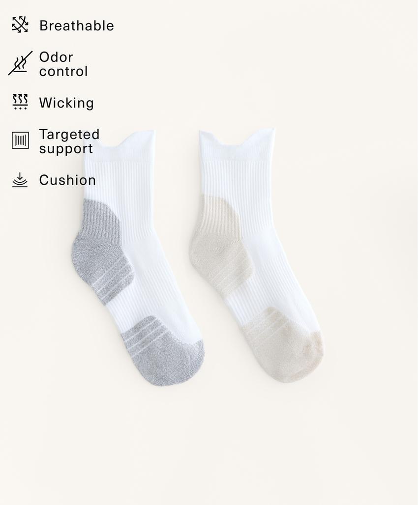 2 пары носков quarter из полиамидной смеси для бега