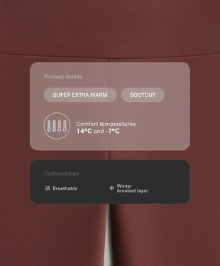 Бесшовные очень теплые брюки буткат WARM с высокой посадкой- Заказать в России