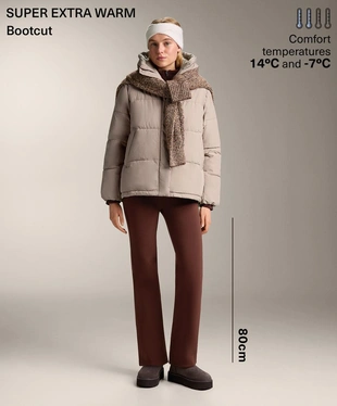 Бесшовные очень теплые брюки буткат WARM с высокой посадкой- Заказать в России