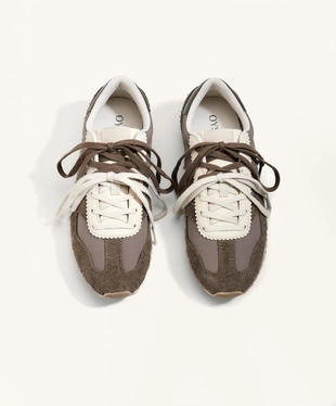 Комбинированные кроссовки для бега из замши- Заказать в России