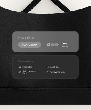 Спортивный бюстгальтер COMFORTLUX с низкой степенью поддержки- Заказать в России