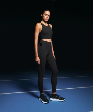 Легинсы COMPRESSIVE с завышенной талией, длиной до щиколотки и карманами- Заказать в России