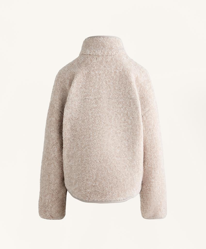 Толстовка из искусственной овчины с передним карманом