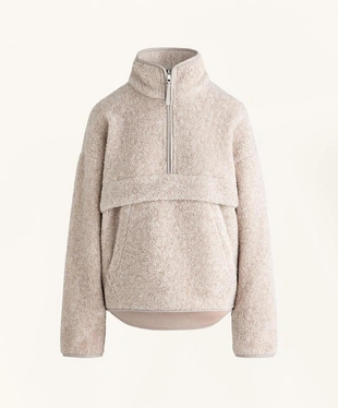 Толстовка из искусственной овчины с передним карманом- Заказать в России