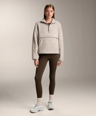 Толстовка из искусственной овчины с передним карманом- Заказать в России