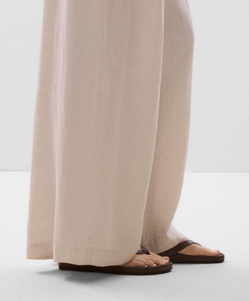 Широкие брюки 100% лен