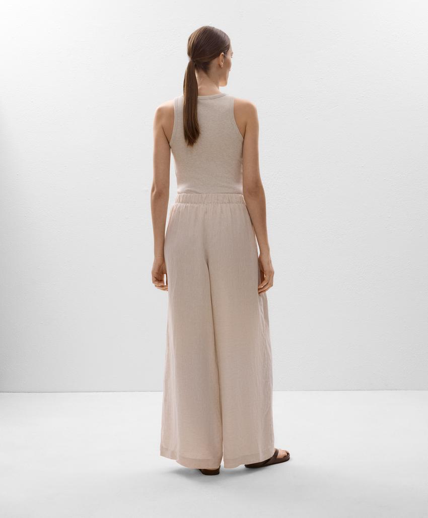 Широкие брюки 100% лен