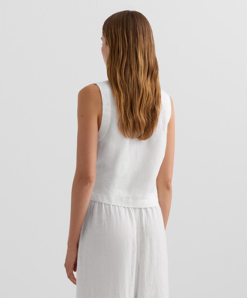 Top на запах с завязками из 100%-го льна