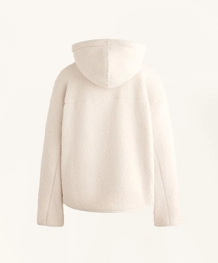 Куртка из искусственной овчины с капюшоном- Заказать в России