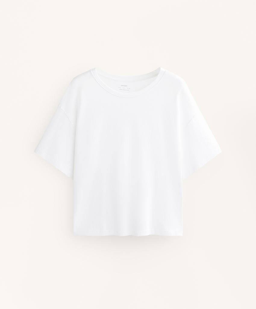 Футболка квадратного кроя из смесового хлопка с короткими рукавами