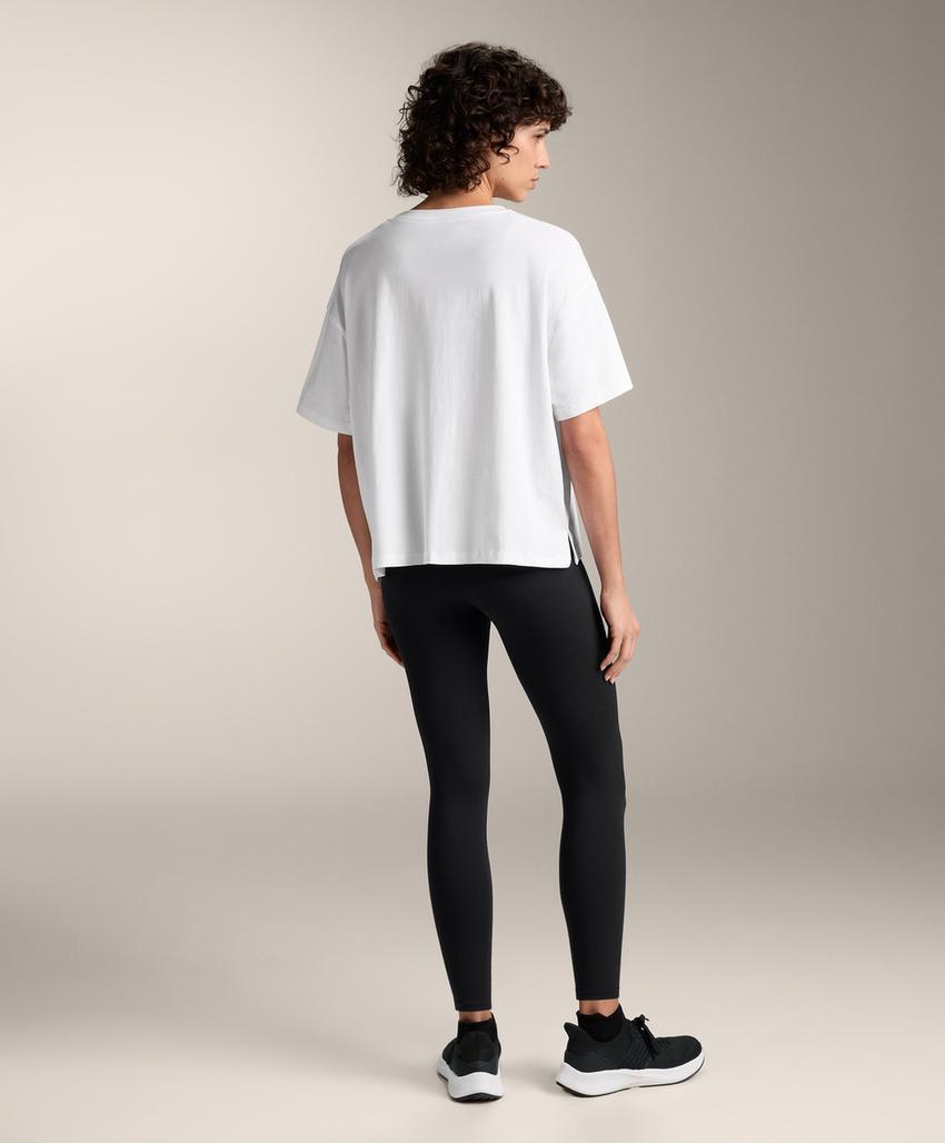 Футболка квадратного кроя из смесового хлопка с короткими рукавами