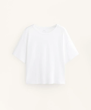 Футболка квадратного кроя из смесового хлопка с короткими рукавами- Заказать в России