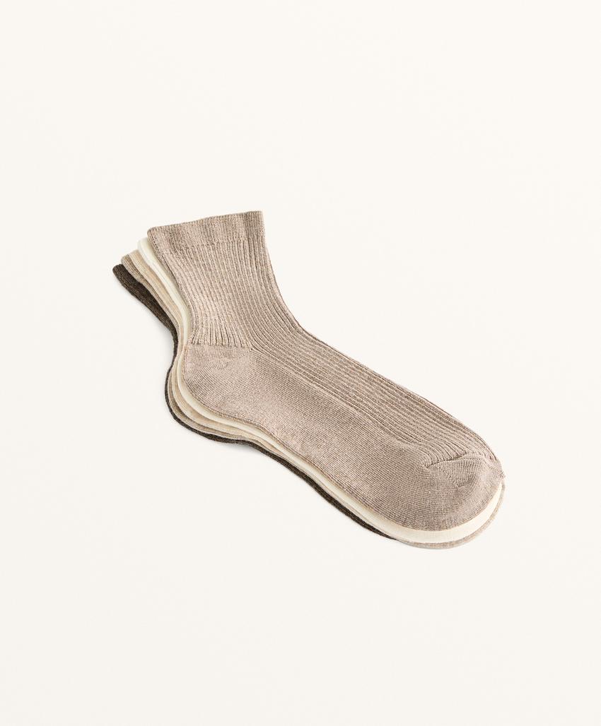 5 пар четвертных носков с хлопком