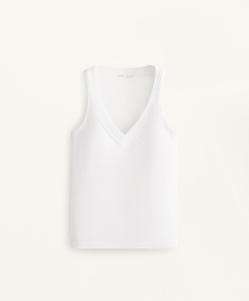 Tank top в рубчик из смеси модала
