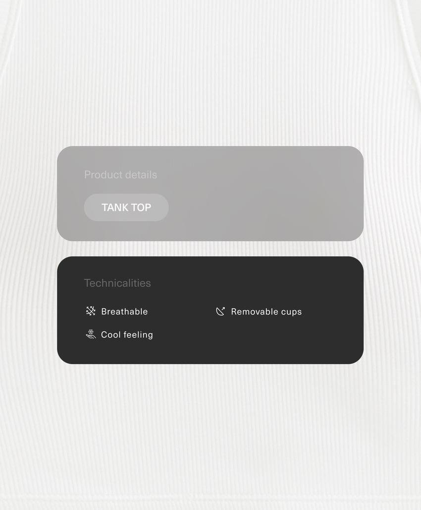 Tank top из смесового модала с чашками