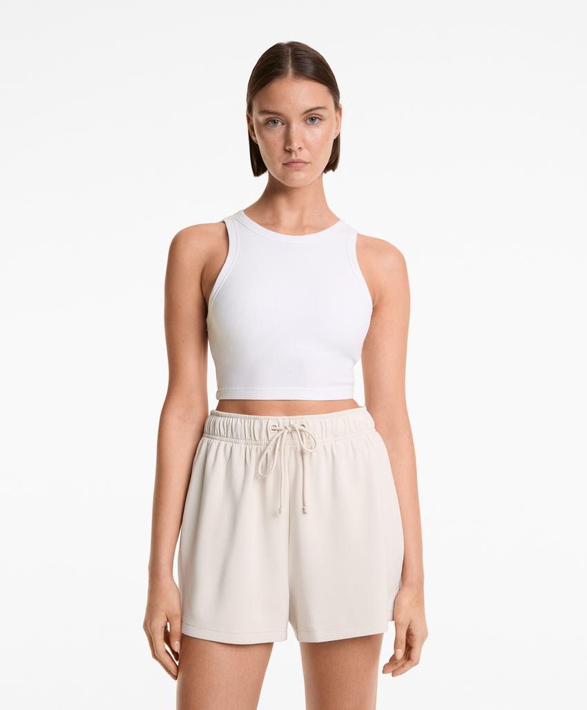 Tank top из смесового модала с чашками