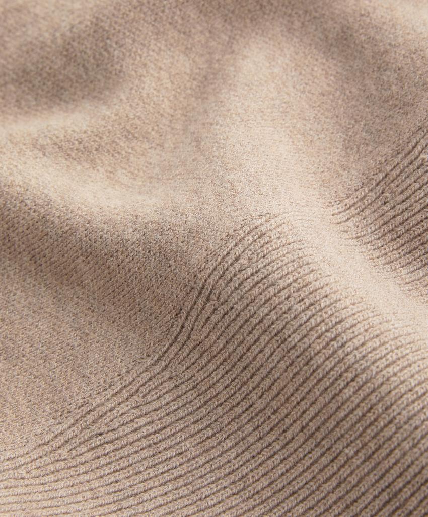 Вязаная куртка с воротником в рубчик