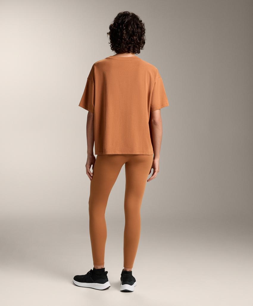 Футболка квадратного кроя из смесового хлопка с короткими рукавами