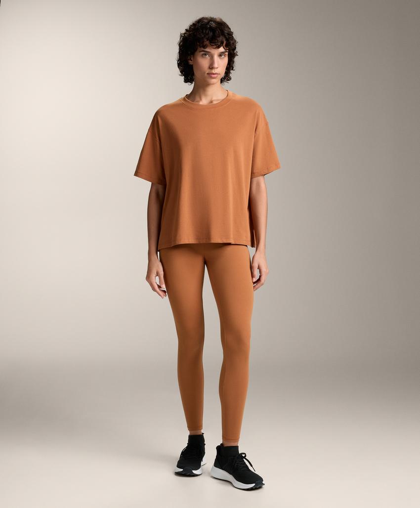 Футболка квадратного кроя из смесового хлопка с короткими рукавами