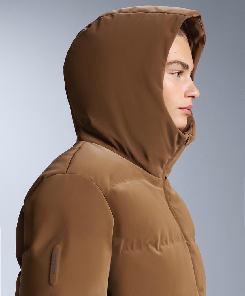 Водостойкая стеганая куртка SKI из атласа с пухом MINARDI PIUME