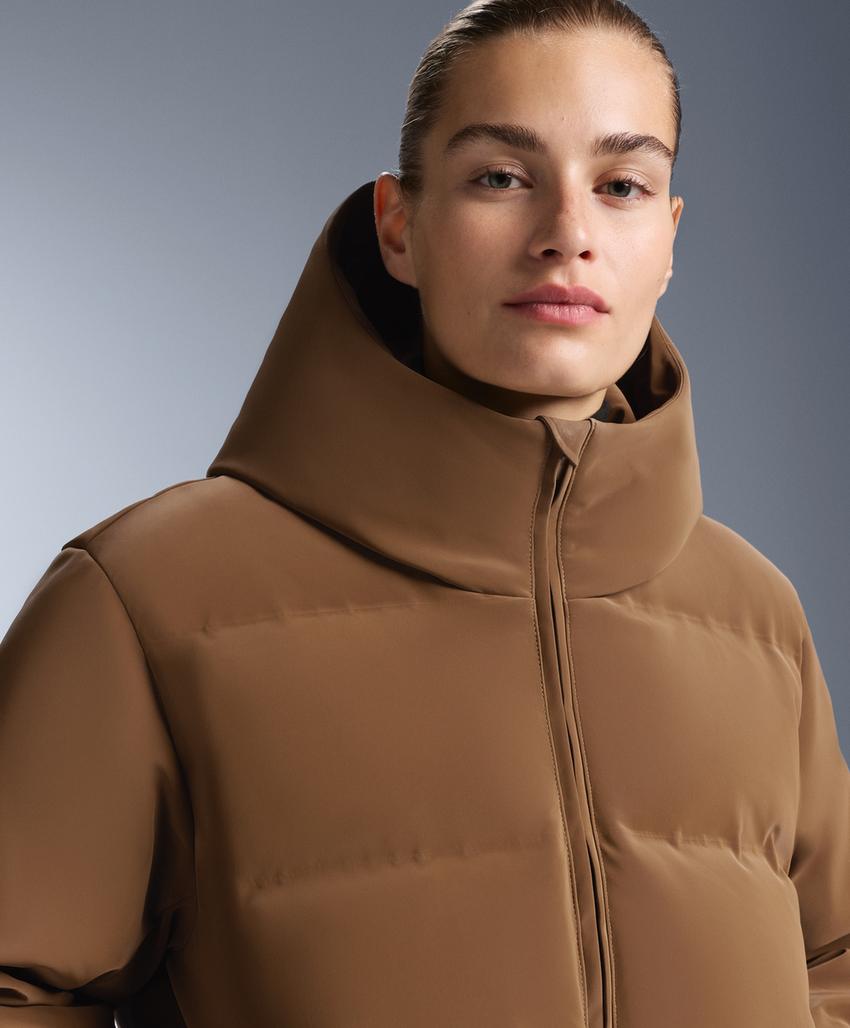 Водостойкая стеганая куртка SKI из атласа с пухом MINARDI PIUME